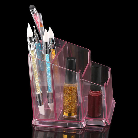 Clear Brush Storage Caddy